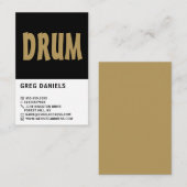 Modern Bold, Drummer, professioneel muzikant Visitekaartje (Voorkant / Achterkant)