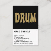 Modern Bold, Drummer, professioneel muzikant Visitekaartje (Voorkant)