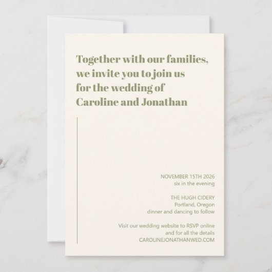Modern Bold Earthy Pastel Abstract marmer Wedding Kaart (Voorkant)