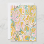 Modern Bold Earthy Pastel Abstract marmer Wedding Kaart (Achterkant)