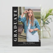 Modern Bold Elegant Drie foto Afstuderen Kaart (Staand voorkant)