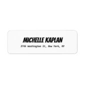 Modern Bold Elegant Elegant Zwart & Wit Etiket (Voorkant)