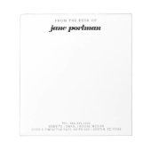 Modern Bold | Elegant | Van het bureau van Notitieblok (Voorkant)