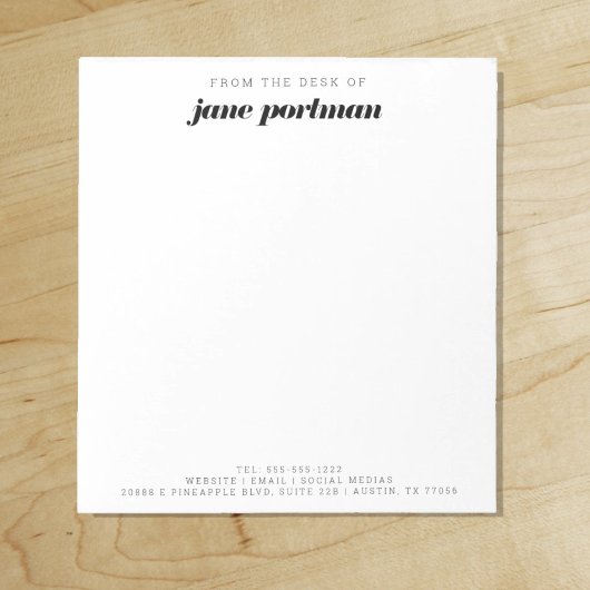 Modern Bold | Elegant | Van het bureau van Notitieblok