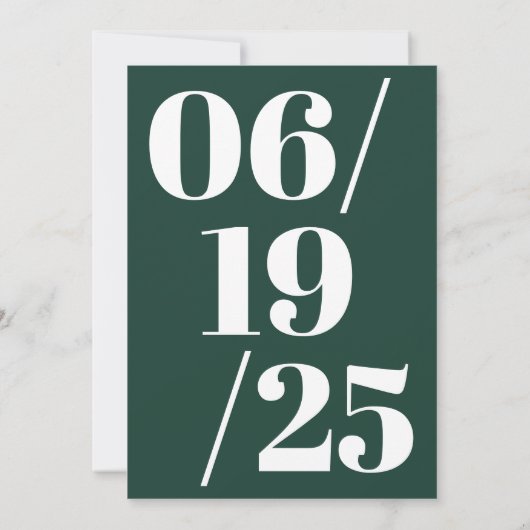 Modern Bold Emerald Green Graduation Party Kaart (Achterkant)
