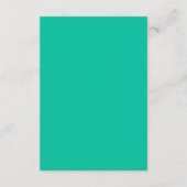Modern Bold Emerald Mint Green Retro Vibes Wedding Informatiekaartje (Achterkant)