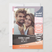 Modern Bold en Edgy Bruiloft Save the Date Kaart (Voorkant)