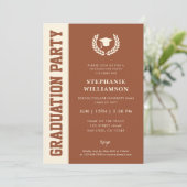 Modern Bold en Elegant Afstudeerder Foto Afstudere Kaart (Staand voorkant)