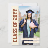 Modern Bold en Elegant Afstudeerder Foto Afstudere Kaart (Achterkant)