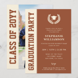 Modern Bold en Elegant Afstudeerder Foto Afstudere Kaart