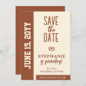 Modern Bold en Elegant Afstuderen Save The Date (Voorkant / Achterkant)