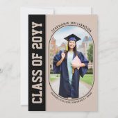 Modern Bold en minimalistisch Afstudeerder Photo A Kaart (Achterkant)