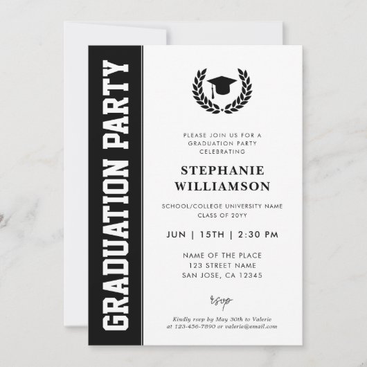 Modern Bold en minimalistisch Afstudeerder Photo A Kaart (Voorkant)