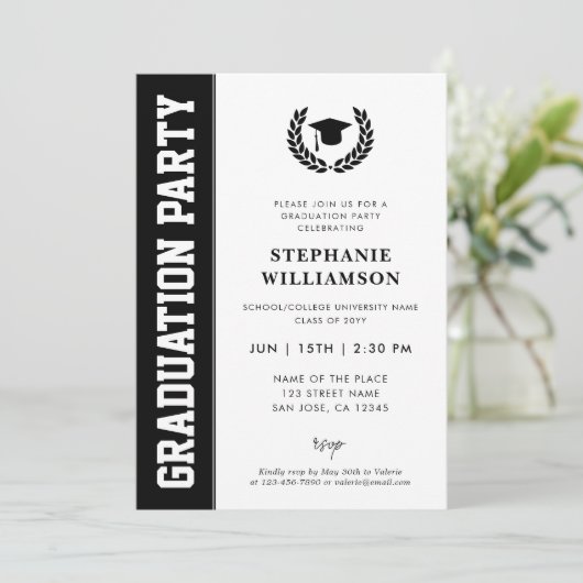 Modern Bold en minimalistisch Afstudeerder Photo A Kaart (Staand voorkant)