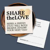 Modern Bold Faux Gold Heart Vierkante Visitekaartjes