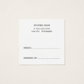 Modern Bold Faux Gold Heart Vierkante Visitekaartjes (Achterkant)