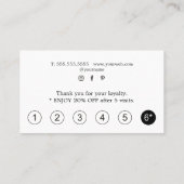 Modern Bold Faux Silver Salon Klantenkaartje (Achterkant)