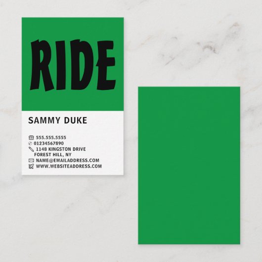 Modern Bold, Fietsen, Fietser Visitekaartje (Voorkant / Achterkant)