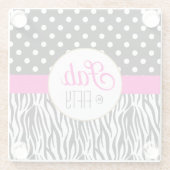 Modern Bold Fifty & Fabulous 50th Birthday Glazen Onderzetter (Achterkant)