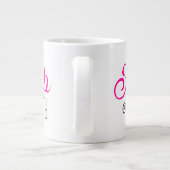 Modern Bold Fifty & Fabulous 50th Birthday Grote Koffiekop (Achterkant)