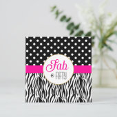 Modern Bold Fifty & Fabulous 50th Birthday Party  (Staand voorkant)