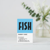 Modern Bold, Fisherman, Vist winkel Visitekaartje (Staand voorkant)