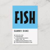 Modern Bold, Fisherman, Vist winkel Visitekaartje (Voorkant)