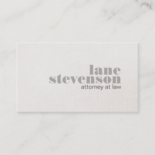 Modern Bold Font Attorney to Law Visitekaartje (Voorkant)