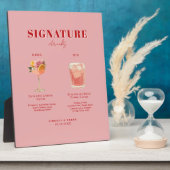 Modern Bold Font His & Hers Drinks Wedding Fotoplaat (Zijkant)