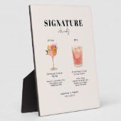 Modern Bold Font His & Hers Drinks Wedding Fotoplaat (Zijkant)