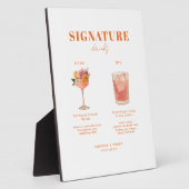 Modern Bold Font His & Hers Drinks Wedding Fotoplaat (Zijkant)