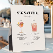 Modern Bold Font His & Hers Drinks Wedding Fotoplaat
