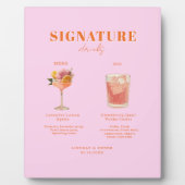 Modern Bold Font His & Hers Drinks Wedding Fotoplaat (Voorkant)
