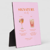 Modern Bold Font His & Hers Drinks Wedding Fotoplaat (Zijkant)