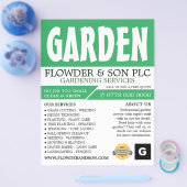 Modern Bold, Gardening Service, tuinbouwkundige Flyer (Enkel)