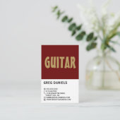 Modern Bold, gitarist, professioneel muzikant Visitekaartje (Staand voorkant)