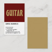 Modern Bold, gitarist, professioneel muzikant Visitekaartje (Voorkant / Achterkant)