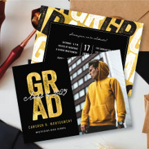 Modern Bold Gold AFSTUDEERDER Stijlvol foto Afstud