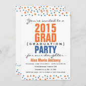Modern Bold Graduation Party Invitation - Sinaasap Kaart (Voorkant / Achterkant)