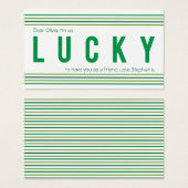 Modern Bold Green Lucky St. Patrick's Day Gift Lab Visitekaartje (Voorkant /achterkant)
