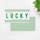Modern Bold Green Lucky St. Patrick's Day Gift Lab Visitekaartje (Bureau)
