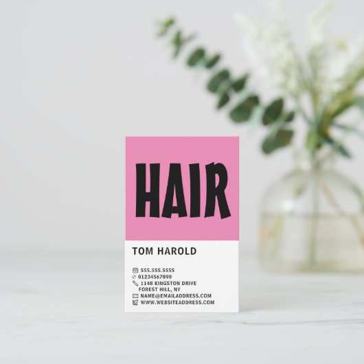 Modern Bold, Hair & Cosmetics Visitekaartje (Staand voorkant)