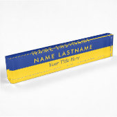 Modern Bold Half-Yellow Navy Blue Title Naambordje