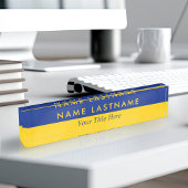 Modern Bold Half-Yellow Navy Blue Title Naambordje