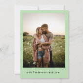 Modern Bold Heart Bow foto bruiloft Save the date Kaart (Achterkant)