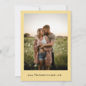 Modern Bold Heart Bow foto bruiloft Save the date Kaart (Achterkant)