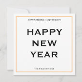 Modern Bold Holiday Card | Custom Text Minimalist  Feestdagenkaart (Voorkant)