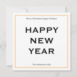 Modern Bold Holiday Card | Custom Text Minimalist  Feestdagenkaart