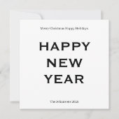 Modern Bold Holiday Card | Custom Text Minimalist  Feestdagenkaart (Voorkant)