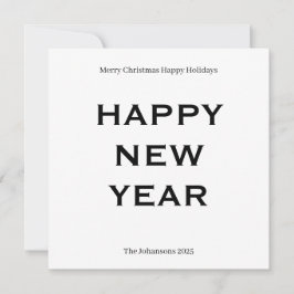 Modern Bold Holiday Card | Custom Text Minimalist  Feestdagenkaart